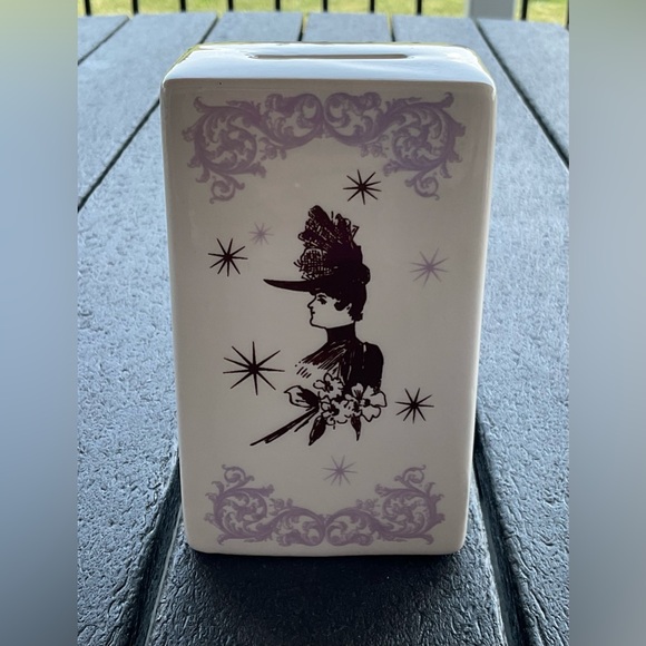 Chocolate Change Bank Ceramic 5” Tall w/Stopper About Face Designs Adorable - Picture 2 of 8